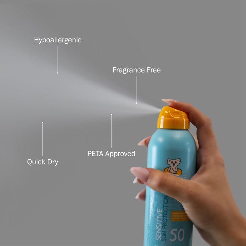 Australian Gold Australian gold little joey continuous spray, spf 50 broad spectrum water resistant for up to 80 minutes pediatrician tested hypoallergenic fragrance free, 6 Ounce, A70915 - Image 1