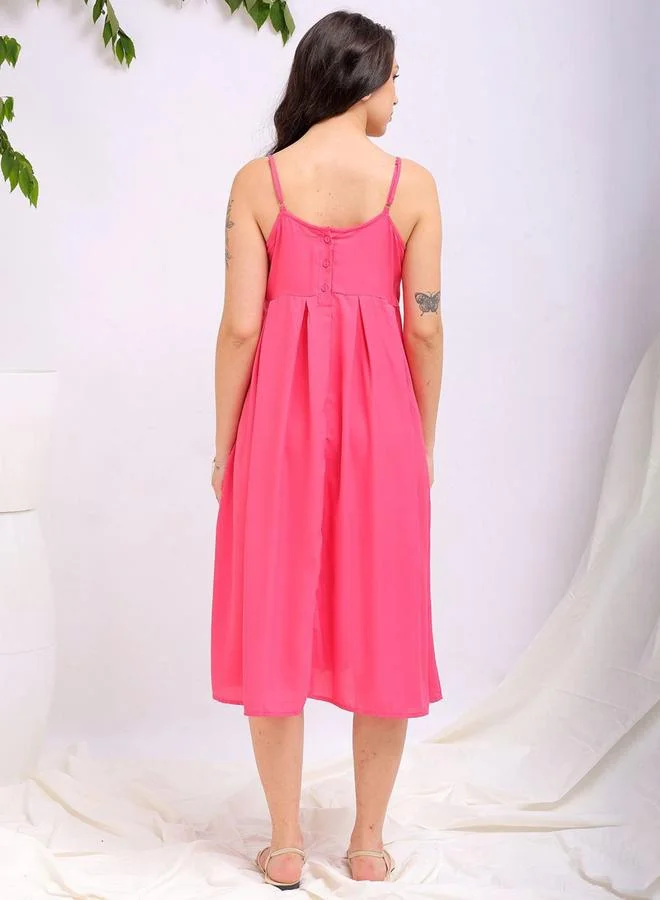 Freehand Freehand Women Pink Cami Midi Dress