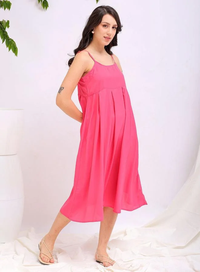 Freehand Freehand Women Pink Cami Midi Dress