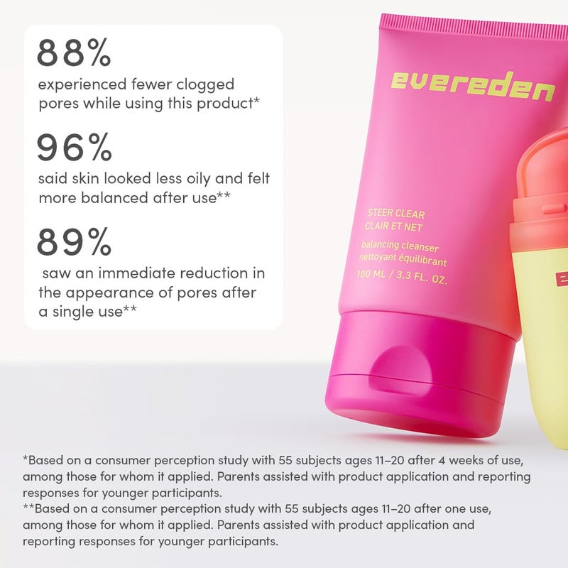 Evereden Steer Clear Balancing Jelly Cleanser: Clean & Vegan Teen Skin Care for Oily & Pimple-Prone Skin - Pre Teen Face Wash - Gently Cleanses Pores Without Drying - Easter Basket Stuffers for Teens - Image 4