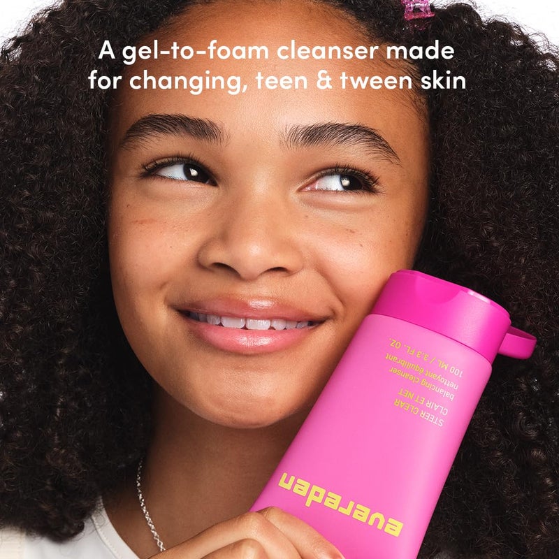 Evereden Steer Clear Balancing Jelly Cleanser: Clean & Vegan Teen Skin Care for Oily & Pimple-Prone Skin - Pre Teen Face Wash - Gently Cleanses Pores Without Drying - Easter Basket Stuffers for Teens - Image 3