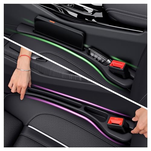 VKQTS 2PCS Car Seat Gap Filler OrganizerSoft Car Gap Filler Organizer for Filling Gaps with Storage SlotsVersatile Cars Seat Gaps Fillers Strip Cars Interior Accessories - Image 1