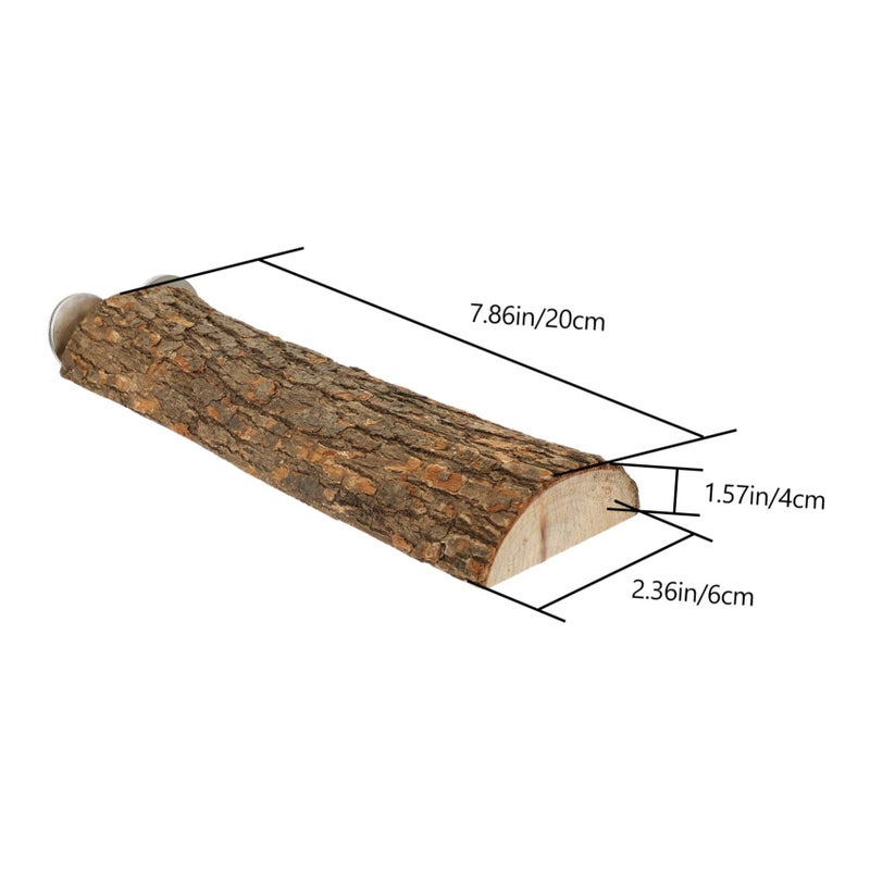 Natural Wooden Parrot Stand Platform Bird Perch Cage Toy Sturdy Wear Resistant Playground - Image 3