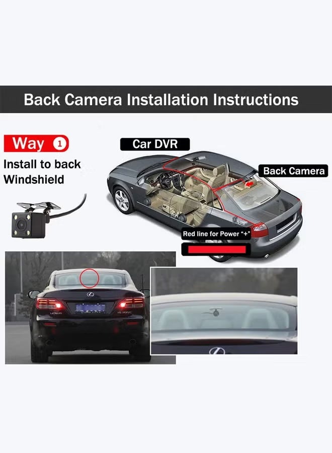 A ZONE Mini Car Camera Dashcam 140° Wide Angle Car DVR Dash Cam Dashboard Camcorder Black Box with G-Sensor Night Vision - Image 3