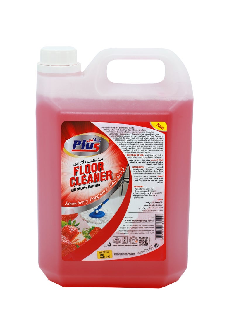 بلاس بلس منظف الأرضيات فراولة ٥ لتر