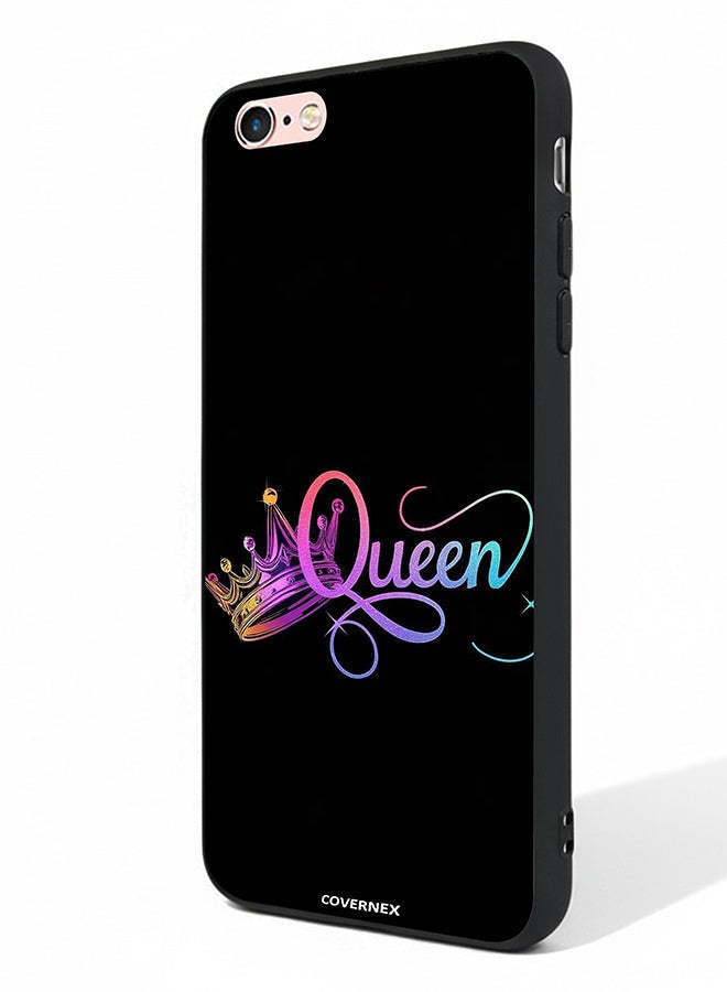 Covernex Apple iPhone 6s Protective Case Cover Printed Featuring The Queen with Holographic Crown - Image 1