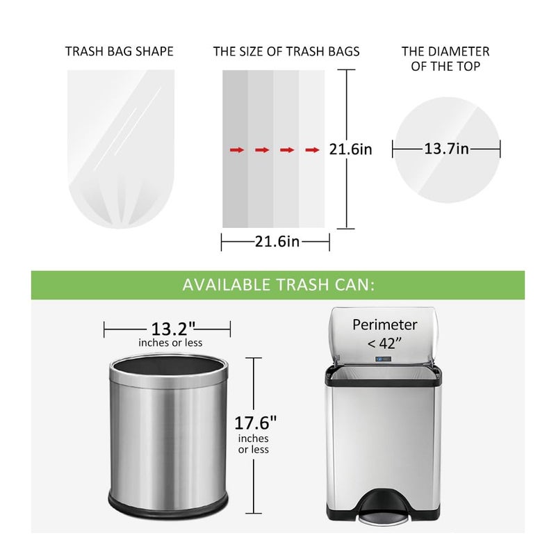 RayPard 5 Gallon 180 Counts Small Strong Trash Bags Garbage Bags by RayPard, fit 18-20 Liter, 4.5-5,5.3 Gal trash Bin Liners for Home Office Kitchen Bathroom Bedroom, Black - Image 2