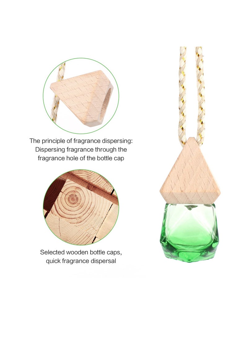 Car Perfume Bottle Diffuser,5 Pieces 8ml Car Perfume Glass Bottle Refillable Car Perfume Bottle Empty Air Freshener Car Hanging Perfume Bottle for Car Home Office - Image 2