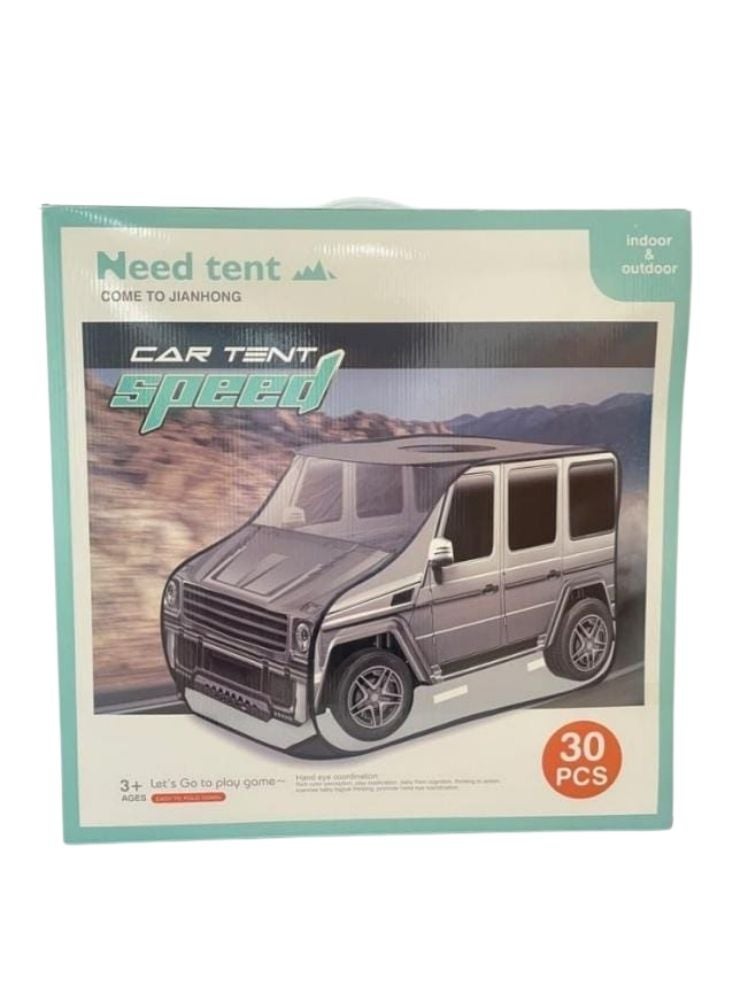 بريميم خيمة لعب للأطفال بتصميم سيارة، لون رمادي، طراز سيارات الدفع الرباعي، مناسبة للاستخدام الداخلي والخارجي - Image 3