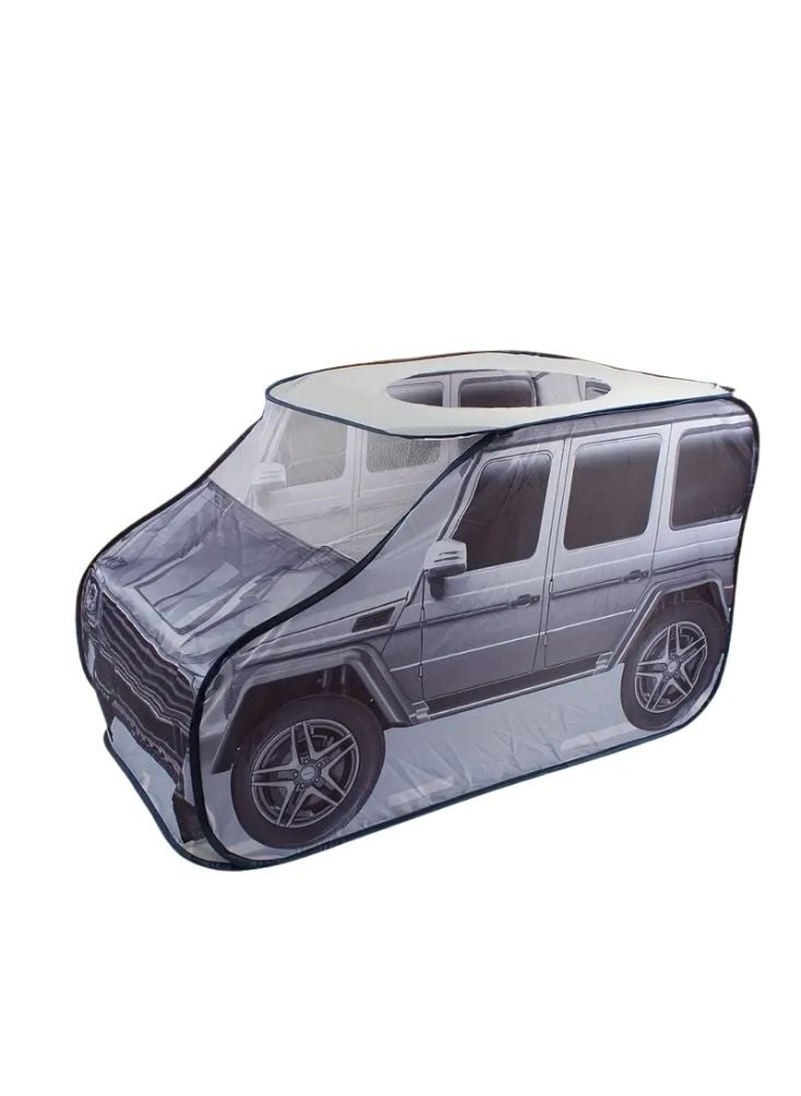 بريميم خيمة لعب للأطفال بتصميم سيارة، لون رمادي، طراز سيارات الدفع الرباعي، مناسبة للاستخدام الداخلي والخارجي - Image 2