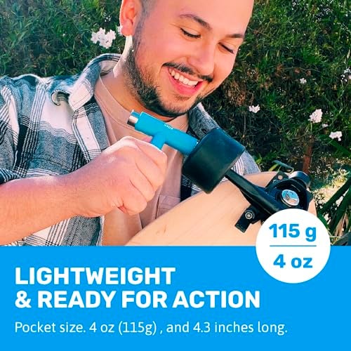 ELOS Skate Tool All-in-one - Skate T Tool for Skateboard, Longboard, Roller Skate with Allen Skate Key & Phillips Head Wrench, 4oz Skateboard Tool Kit, Longboard Tool Kit, Roller Skate Tool Hardware - Image 2