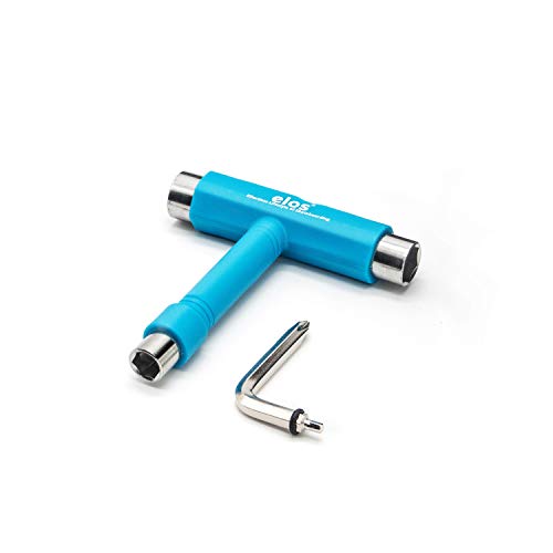 ELOS Skate Tool All-in-one - Skate T Tool for Skateboard, Longboard, Roller Skate with Allen Skate Key & Phillips Head Wrench, 4oz Skateboard Tool Kit, Longboard Tool Kit, Roller Skate Tool Hardware - Image 1