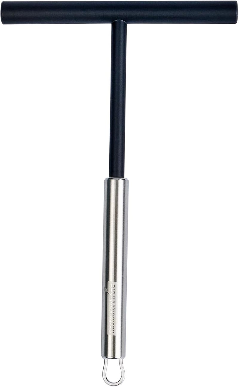 RestaurantwareGerman Standard Crepe Spreader 1 T Shape Crepe Maker  Dishwashable Evenly Spreads Batter Black Nylon Crepe Batter Spreader With Stainless Steel Handle Ideal For Kitchen Bakery - Image 1