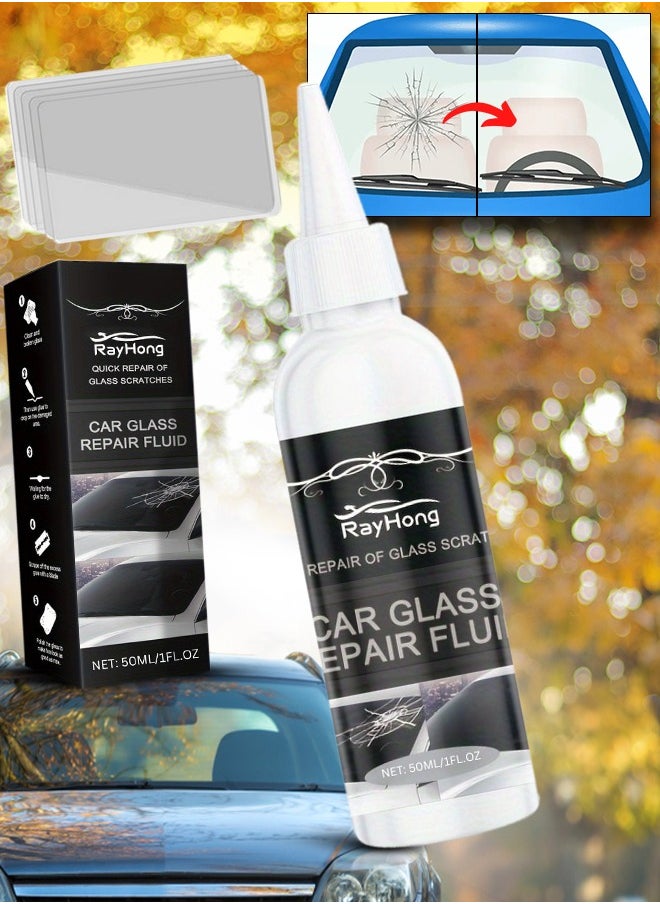 RAYHONG Car Glass Repair Fluid 50ml Glass Scratches Repair Fluid Windshield Crack Glass Crack Repair Adhesive Glue Quick Cracks Gone Repair Kit for Enhanced Protection Scratch Chip Cracks Repair5  - Image 1