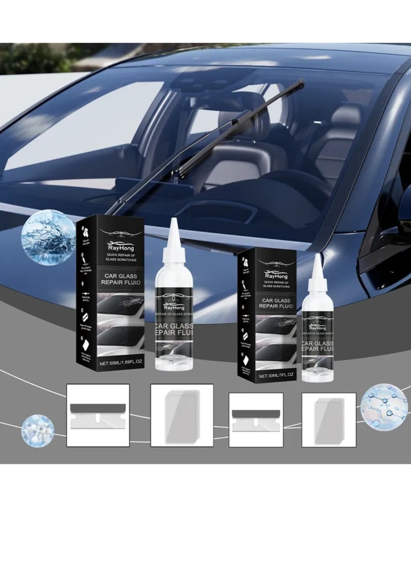 RAYHONG Car Glass Repair Fluid 50ml Glass Scratches Repair Fluid Windshield Crack Glass Crack Repair Adhesive Glue Quick Cracks Gone Repair Kit for Enhanced Protection Scratch Chip Cracks Repair5  - Image 4