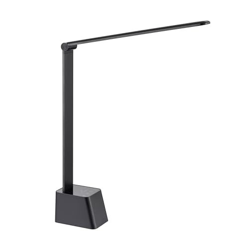 Ambertronix Minimalist LED Desk Lamp 5 Lighting Modes USB Charging Port Aluminum Arms Portable Dimmable Touch Control Auto Timer Power Adapter 5V2A Required and Included - Image 1