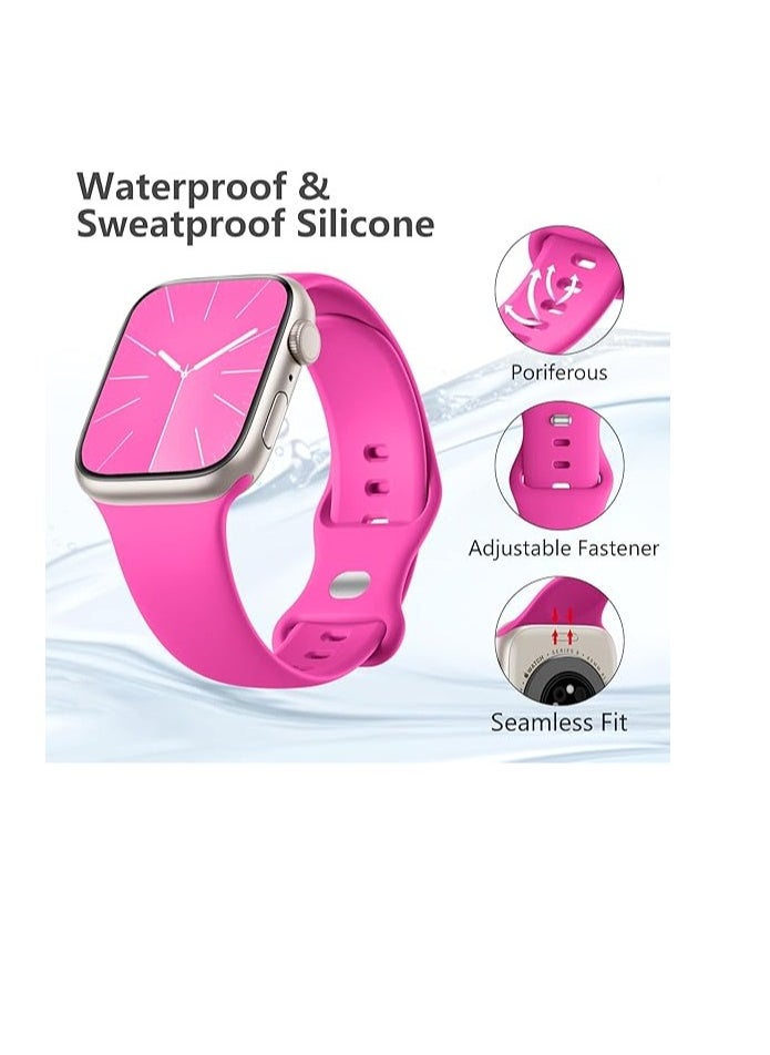 Generic - Sport Band Compatible with Apple Watch 42mm 44mm 45mm 49mm, Soft Silicone Waterproof Replacement Strap for iWatch Bands Series 10 9 8 7 6 5 4 3 2 1 SE Ultra/Ultra 2 - Image 1