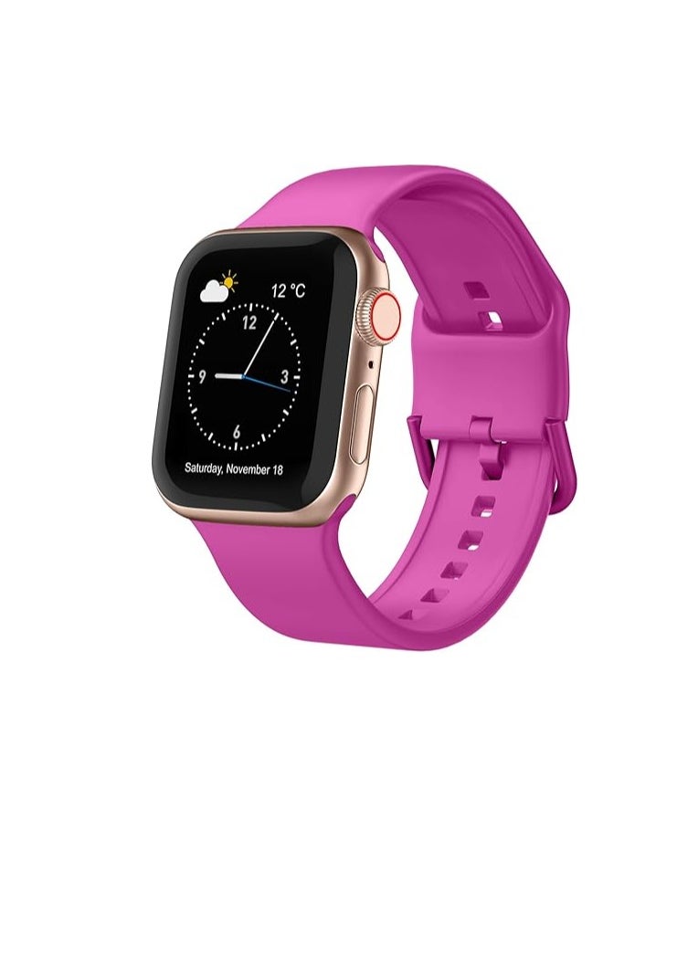 Generic - Sport Band Compatible with Apple Watch 42mm 44mm 45mm 49mm, Soft Silicone Waterproof Replacement Strap for iWatch Bands Series 10 9 8 7 6 5 4 3 2 1 SE Ultra/Ultra 2 - Image 1