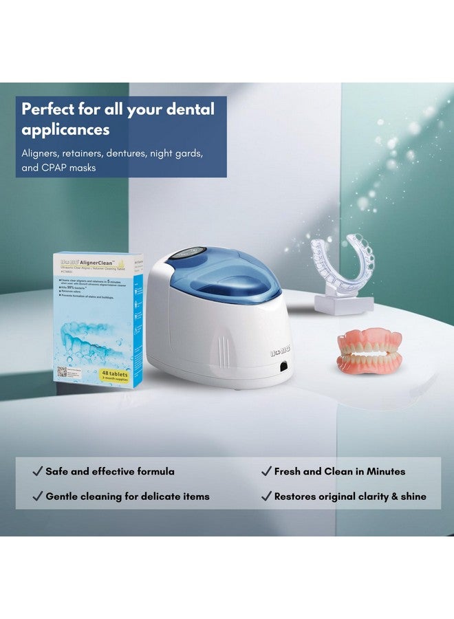 آي سونيك iSonic AlignerClean™ CTAR01x4، أقراص تنظيف بالموجات فوق الصوتية للتنظيف اليومي للمثبتات/التقويمات، وأجهزة طب الأسنان، وواقيات الأسنان الليلية، ومكونات جهاز ضغط مجرى الهواء الإيجابي المستمر (CPAP). عبوة من 48 قرصًا - Image 3