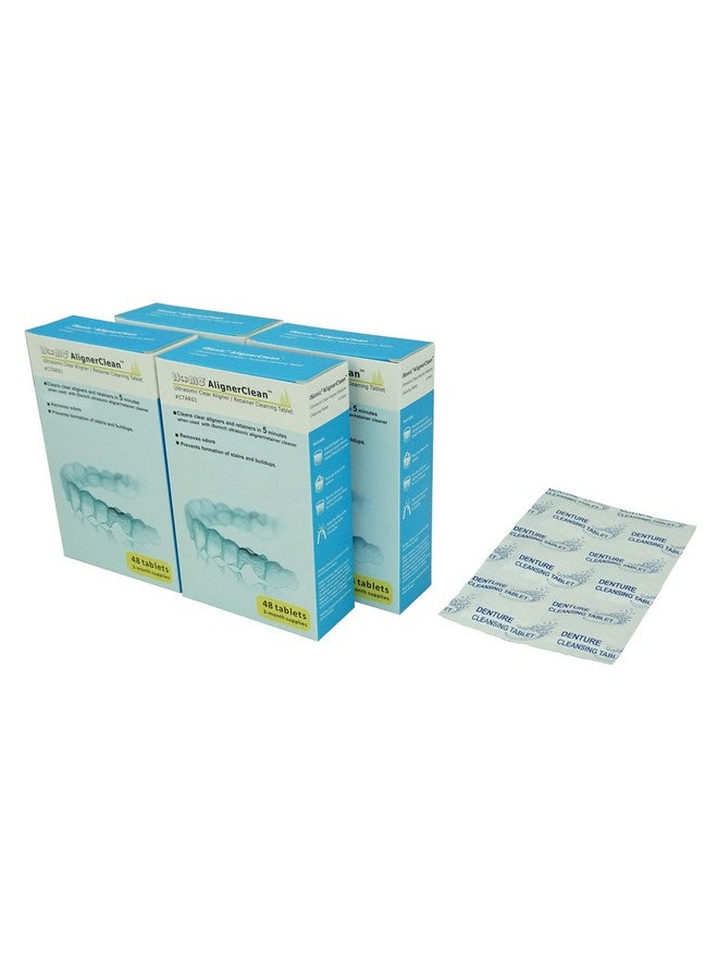 آي سونيك iSonic AlignerClean™ CTAR01x4، أقراص تنظيف بالموجات فوق الصوتية للتنظيف اليومي للمثبتات/التقويمات، وأجهزة طب الأسنان، وواقيات الأسنان الليلية، ومكونات جهاز ضغط مجرى الهواء الإيجابي المستمر (CPAP). عبوة من 48 قرصًا - Image 1