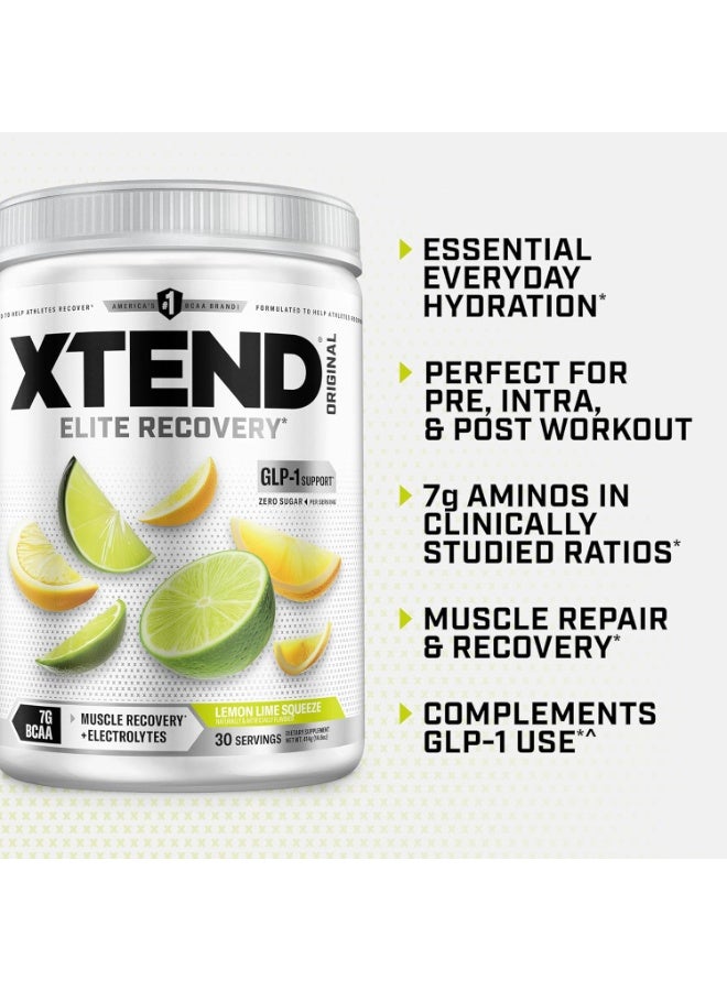 XTEND Original BCAA Powder Lemon Lime Squeeze - ZERO CALORIE, ZERO CARB, ZERO SUGAR - Post Workout Muscle Recovery Drink with Amino Acids - 7g BCAAs for Men & Women - 30 Servings (Packaging May Vary) - Image 5