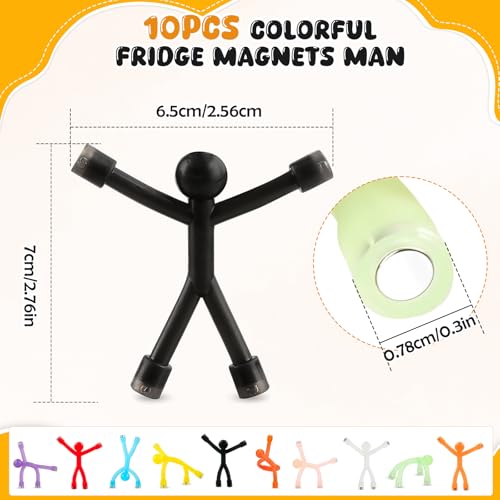 TecoKart® 10Pcs Fridge Magnets | Fun Decorative Magnets Toys | Stylish Colorful Magnet People for Refrigerator, Locker Organization & Office Decoration - Image 2