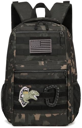 SunForMorning Kids Tactical Backpack Army Molle Bookbag Military Boys Backpack for School Outdoor Camping Black CM - Image 1
