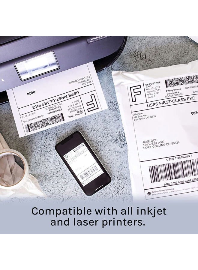 Premium Label Supply 8.5" x 11" Shipping Labels, Full Sheet, 100 Sheets (100 Labels) - Image 3