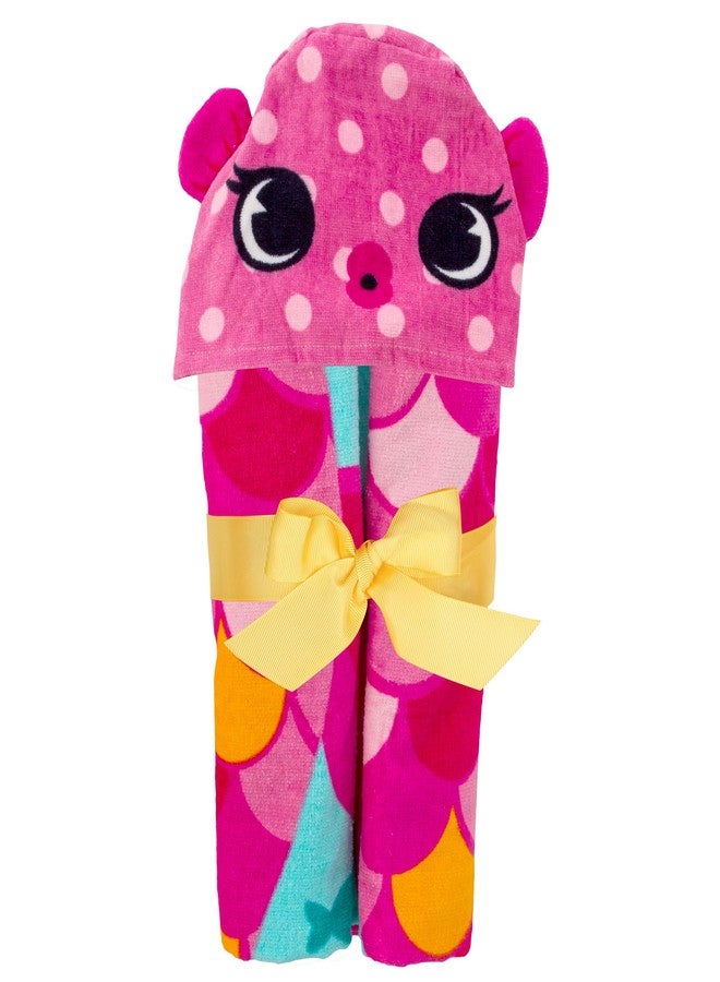 Stephen Joseph Unisex Kids Bath and Beach Soft Cotton Velour Hooded Towel, Size 46”x24” - Image 2