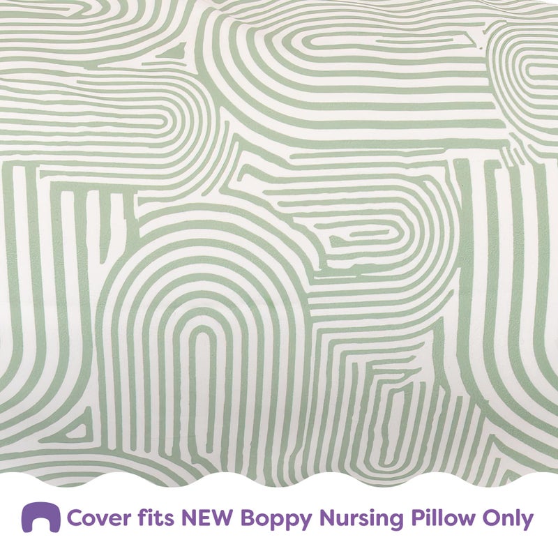 Boppy Nursing Pillow Cover, Sage Green Retro Arches, Single Cover, Easy-On Slipcover with Extra Soft 100% Polyester Microfiber Fabric for The Redesigned Boppy Nursing Pillow - Image 4
