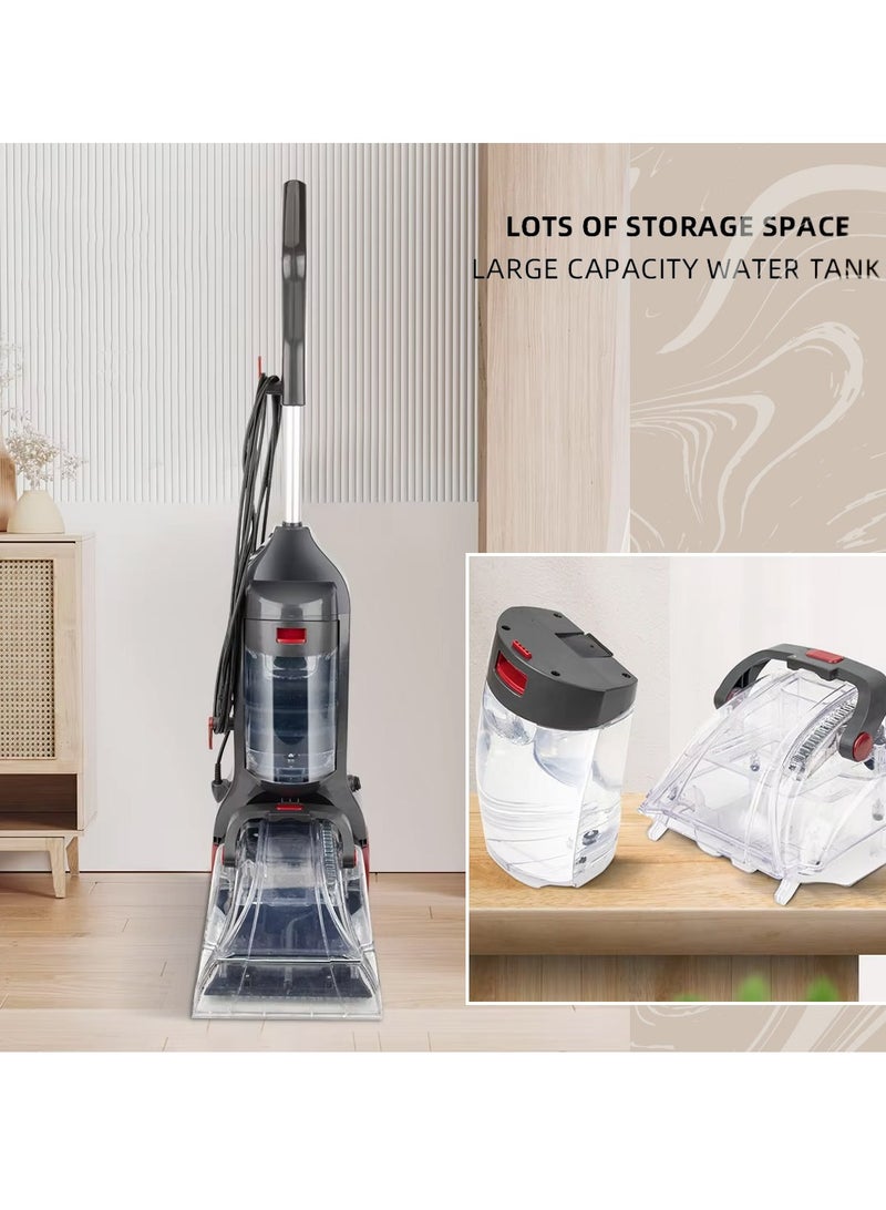 ET-LIFE Carpet Cleaner, Upright Carpet Washer, Hard floor Cleaner Deep Cleaner, Powerful Cleaning Performance for Carpets and Area Rugs UV-0617 Black - Image 3