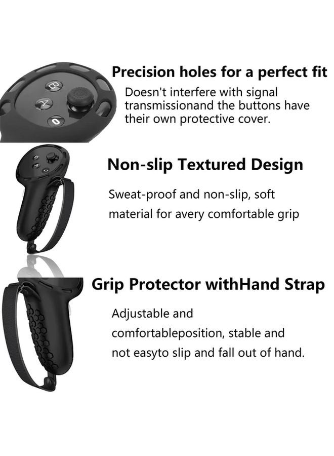 White Protective Cover Set For Meta Quest 3 With Controller Grips Face And Lens Cover - Image 4
