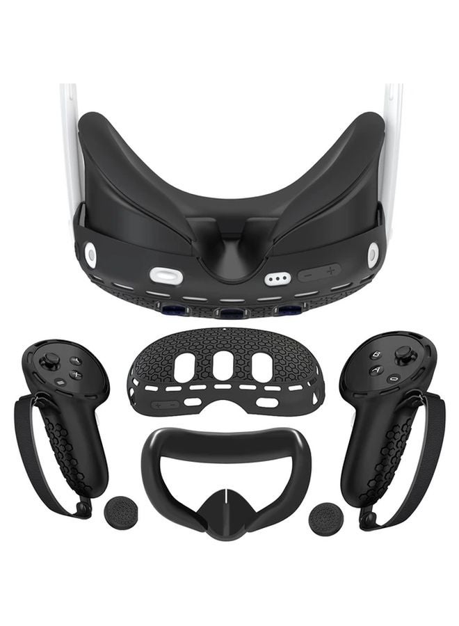 White Protective Cover Set For Meta Quest 3 With Controller Grips Face And Lens Cover - Image 5