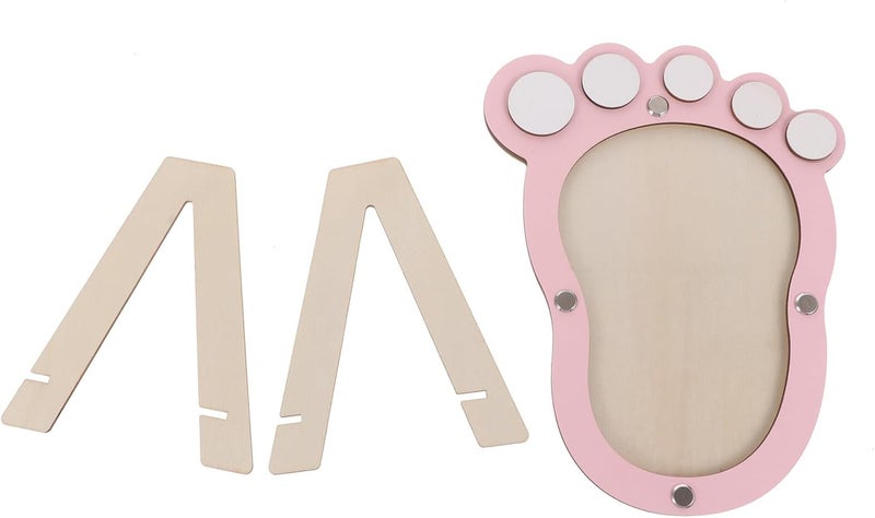 Kisangel Growth Milestone Photo Frame with Footprint Holder Newborn Keepsake Picture Frame for Birth and Monthly Memories for Nursery Decor - Image 1