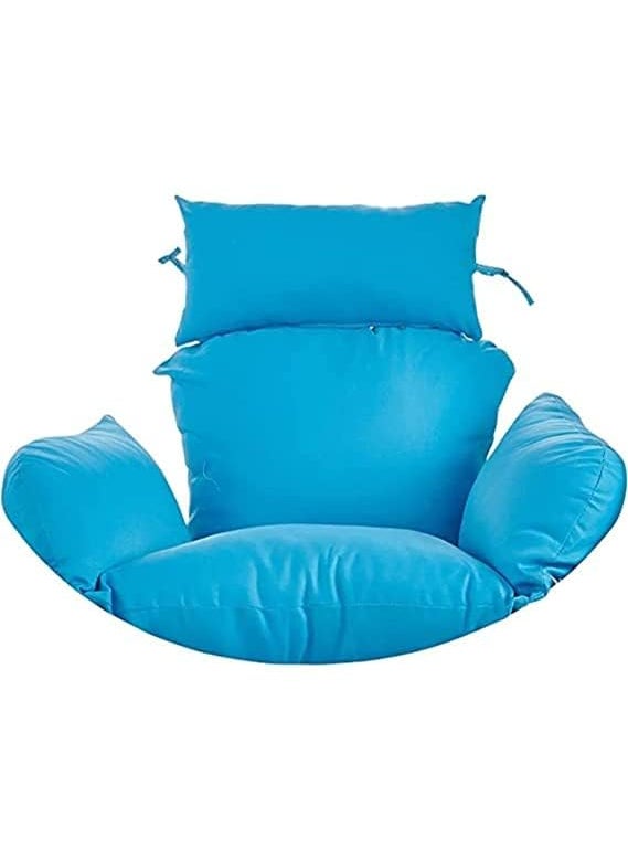 ANAND INDIA GROUPS ANAND INDIA GROUPS Polyester Designer Cushion for Hanging Basket Swing Chair for Outdoor Egg Swing ChairGarden Swing Seat Padded Pillow Cushion Sky Blue 