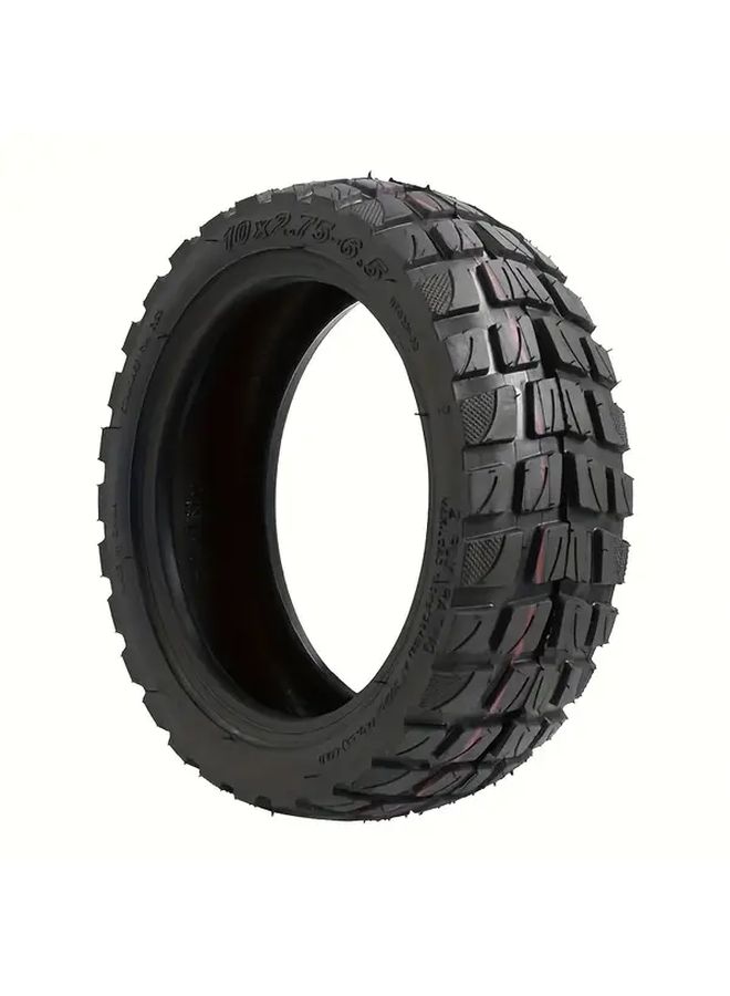10 Inch Off Road Tubeless Tire High Performance Rubber Black With Red Stripes