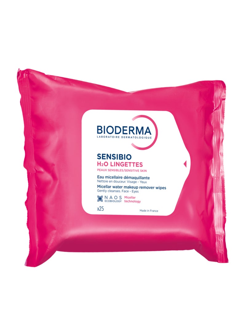 Bioderma 25-Piece Sensibio H2O Make Up Removing Wipes - Image 1