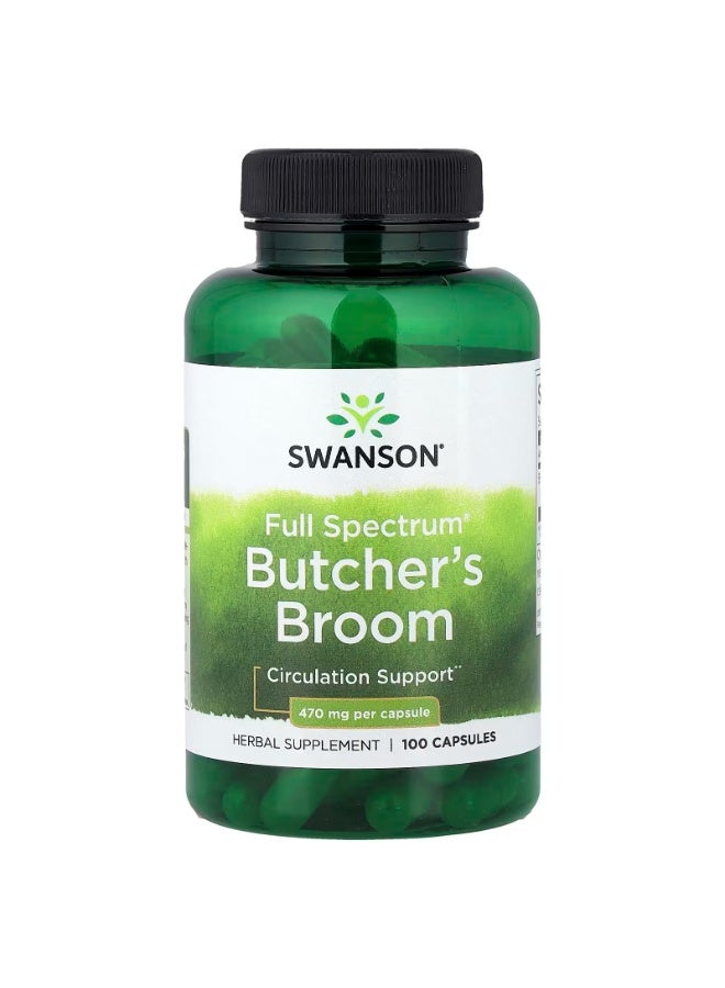 SWANSON Full Spectrum® Butcher's Broom, 470 mg, 100 Capsules - Image 1