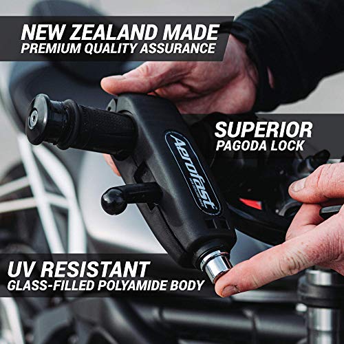 AEROFAST Throttle Motorcycle Locks Anti Theft Handlebar Lock by Loadfast. Best Heavy Duty, Motorcycle Anti Theft Lock for Your Motorbike, ATV, Dirt Bike and Scooter - (Black) - Image 5