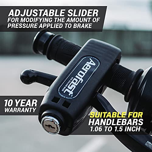 AEROFAST Throttle Motorcycle Locks Anti Theft Handlebar Lock by Loadfast. Best Heavy Duty, Motorcycle Anti Theft Lock for Your Motorbike, ATV, Dirt Bike and Scooter - (Black) - Image 3