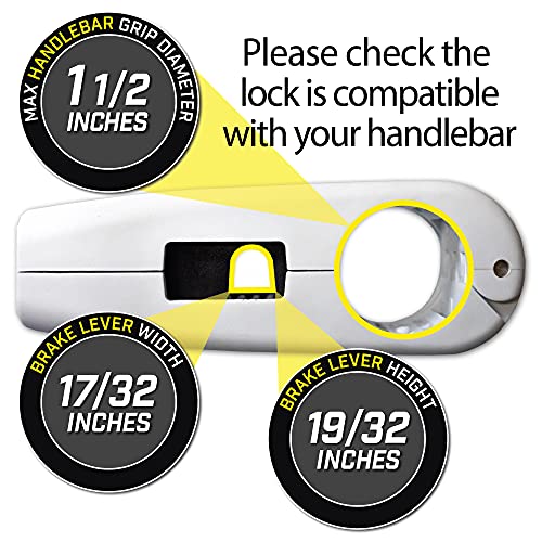 AEROFAST Throttle Motorcycle Locks Anti Theft Handlebar Lock by Loadfast. Best Heavy Duty, Motorcycle Anti Theft Lock for Your Motorbike, ATV, Dirt Bike and Scooter - (Black) - Image 2