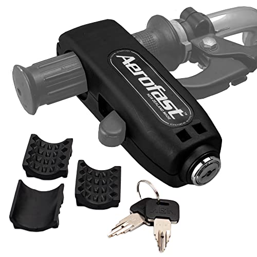 AEROFAST Throttle Motorcycle Locks Anti Theft Handlebar Lock by Loadfast. Best Heavy Duty, Motorcycle Anti Theft Lock for Your Motorbike, ATV, Dirt Bike and Scooter - (Black) - Image 1