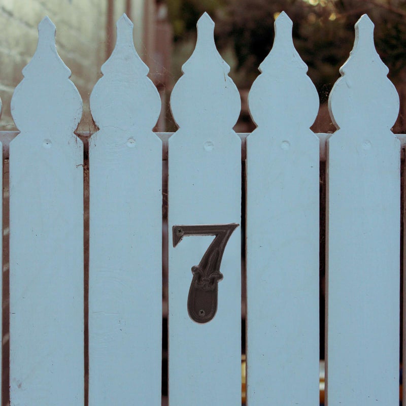 Cast Iron Door Address Number 7 Rustic Vintage Style for Mailbox Gate and Wall - Image 5