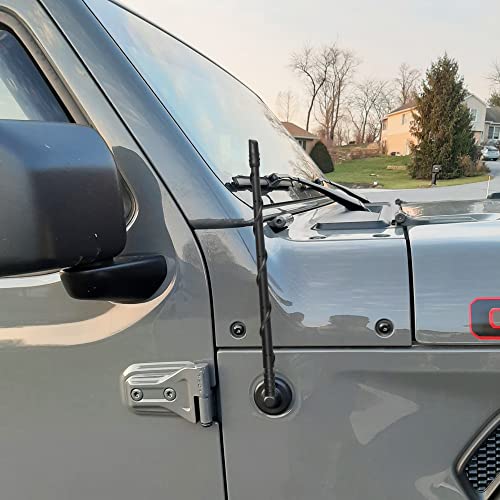 VOFONO Antenna for Jeep Wrangler Gladiator Rubicon Sahara Sport Unlimited JK JL JT 2007-2025, 13 Inch New Spiral Flex Rubber Jeep Antenna Replacement Jeep Wrangler Gladiator Accessories - Image 5