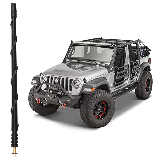 VOFONO Antenna for Jeep Wrangler Gladiator Rubicon Sahara Sport Unlimited JK JL JT 2007-2025, 13 Inch New Spiral Flex Rubber Jeep Antenna Replacement Jeep Wrangler Gladiator Accessories - Image 1