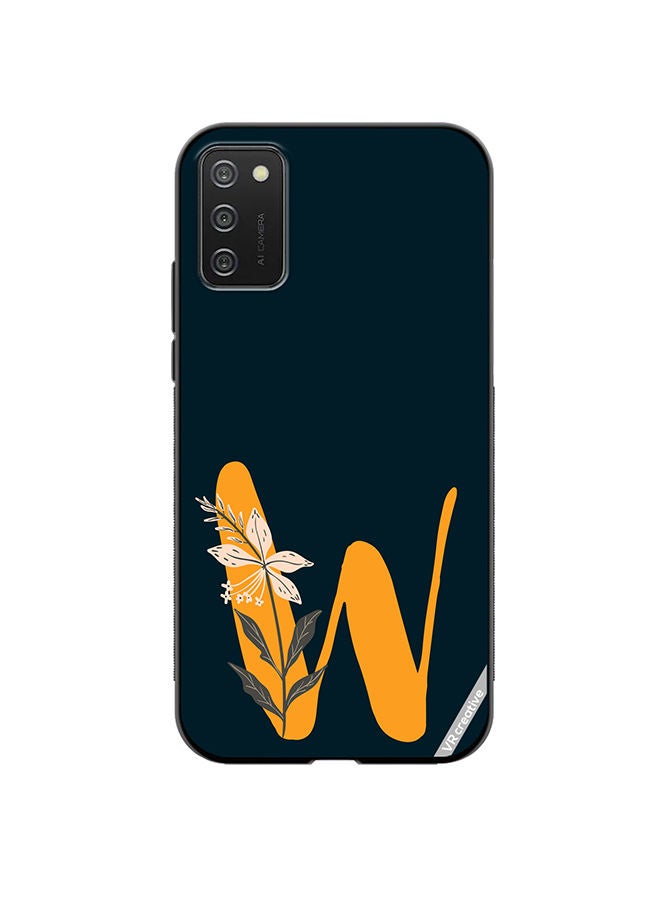 VR CREATIVE Protective Case Cover For Samsung Galaxy A03s Alphabet W Design Multicolour - Image 1