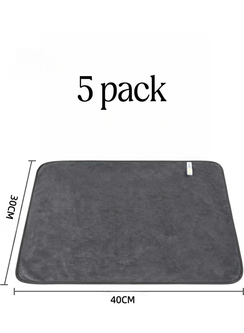 CHU DAI 5 Pack Microfiber Car Cleaning Towel Cloth Multifunctional Wash Washing Drying Cloths Cleaning Wipes Super Absorbent Microfiber Towel - Image 5