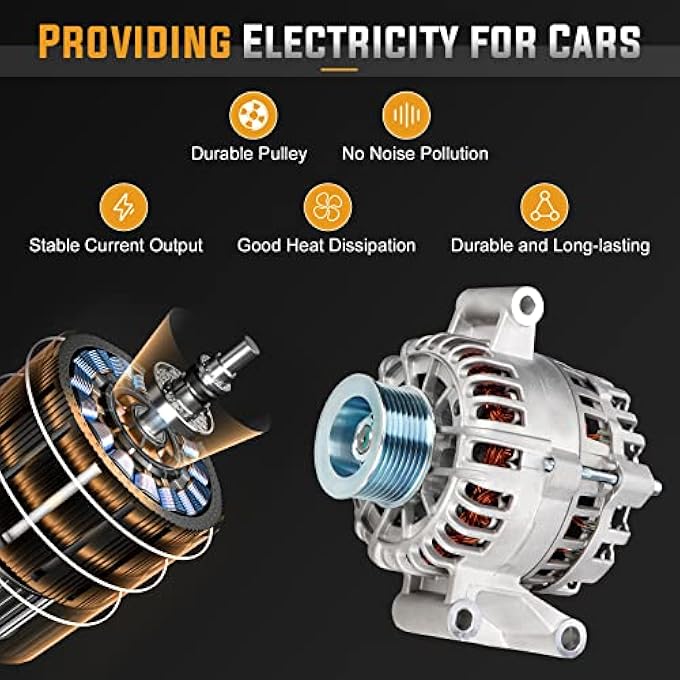 ILONPA Alternator Replacement Compatible with 2002 2003 Ford Excursion, 2002-2003 Ford F-250/F-350/F-450/F550 Super Duty Replace AFD0104, 334-2539, 2C3U-10300-BB, 400-14089 - Image 3