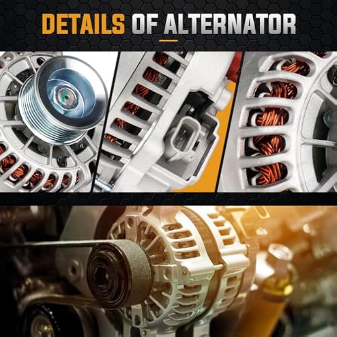 ILONPA Alternator Replacement Compatible with 2002 2003 Ford Excursion, 2002-2003 Ford F-250/F-350/F-450/F550 Super Duty Replace AFD0104, 334-2539, 2C3U-10300-BB, 400-14089 - Image 4