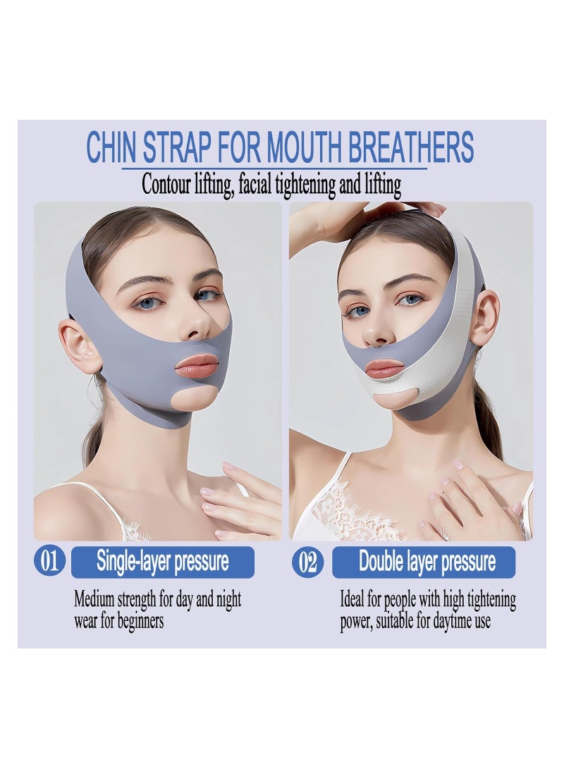 SYOSI Chin Strap for Women, Double Chin Eliminator, V-Line Lifting Mask, Reusable V Line Lifting Mask, Breathable, Comfortable Chin Strap for Women, Face Slimming Belt, for Office, Home, Traveling - Image 3